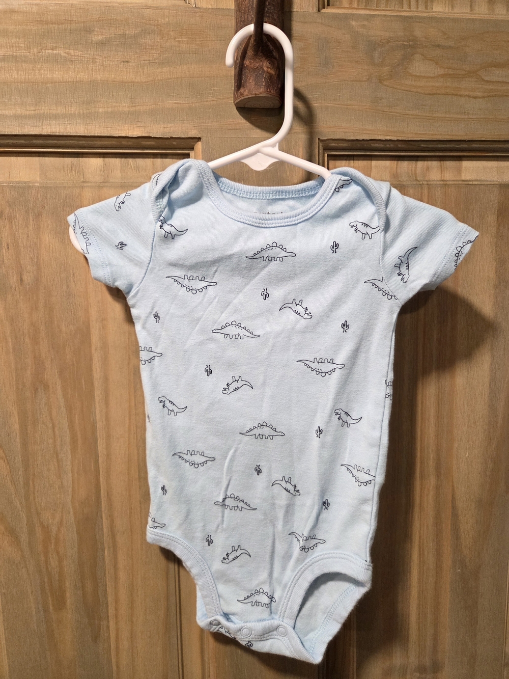 **BUNDLE & SAVE** Carter's Light Blue Dino Cotton Baby One-Piece